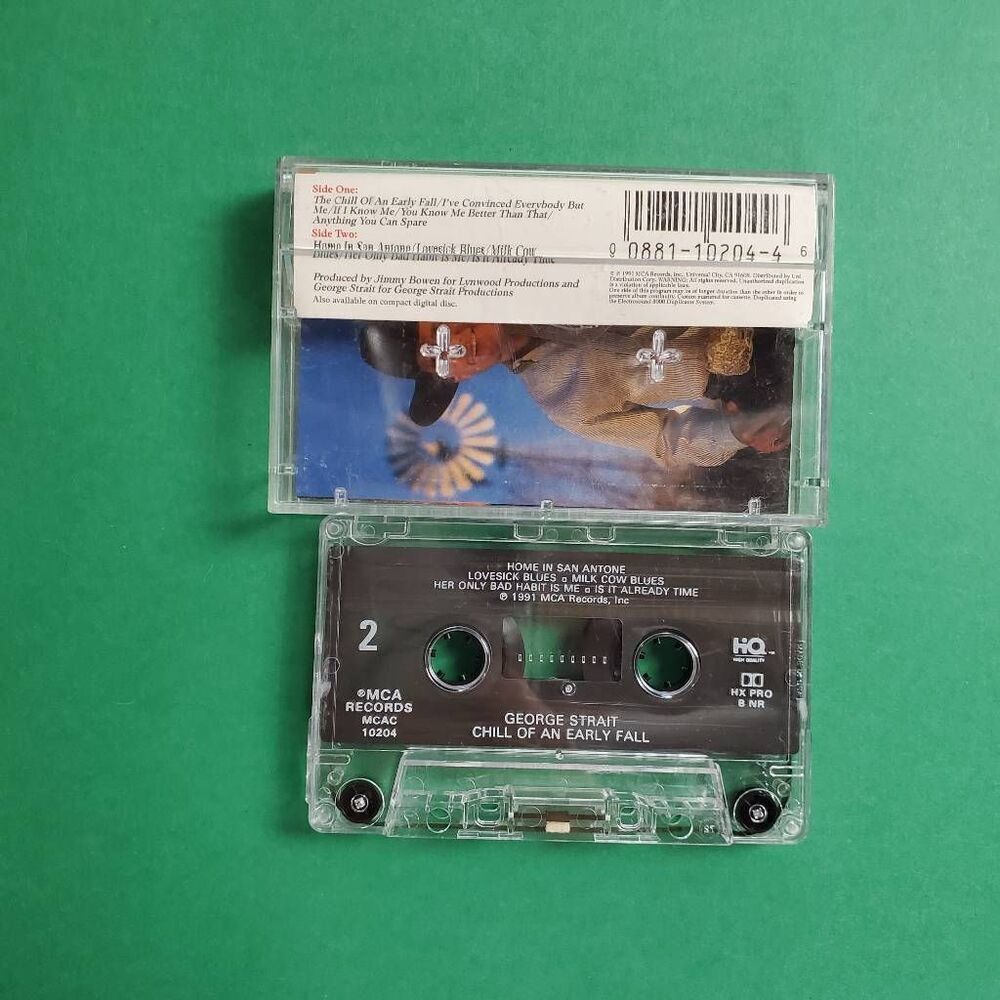 George Strait Chill of an Early Fall Cassette 1991 - Picture 2 of 2